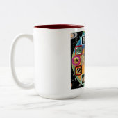 Mars Gesichter Zweifarbige Tasse (Links)