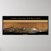 Mars Gipfelpanorama mit Rover Deck Poster (Vorne)