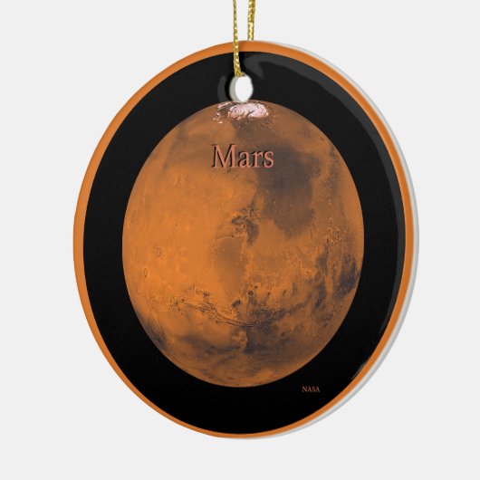 Mars Globe von der NASA Keramik Ornament (Links)