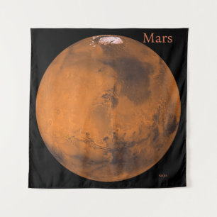 Mars Globe von der NASA Wandteppich