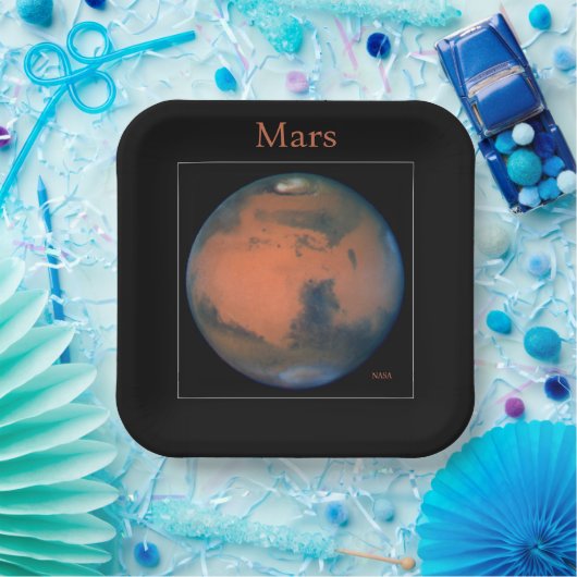 Mars Globe von Hubble und NASA Pappteller (Party)