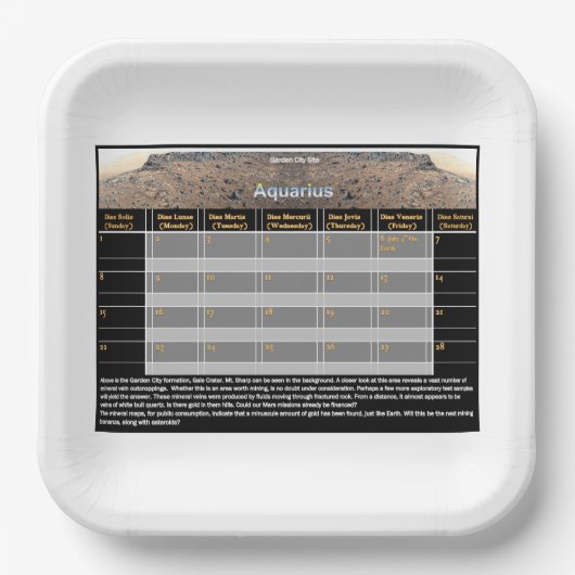 Mars Gold Pappteller (Vorderseite)