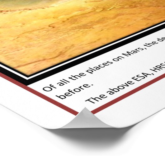 Mars Größter bekannter See Poster (Ecke)