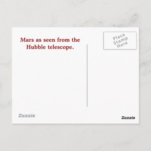 Mars, Grüße von Mars Postkarte (Rückseite)