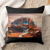 Mars Habitat Alpha - AI Sci-Fi-Architektur Kissen (Decke)