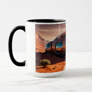 Mars Habitat Alpha - AI Sci-Fi-Architektur Tasse
