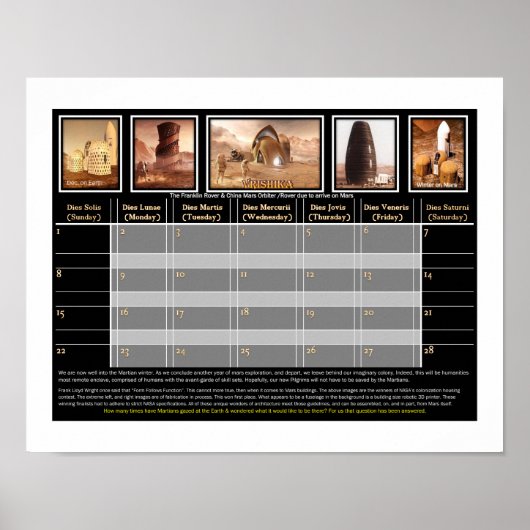 Mar's Habitat Poster (Vorne)