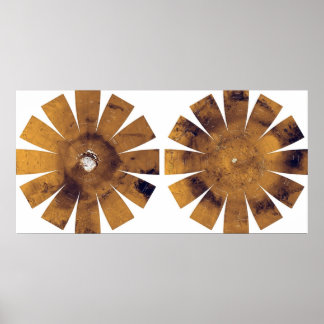 Mars - Hemisphäre-Karte Poster