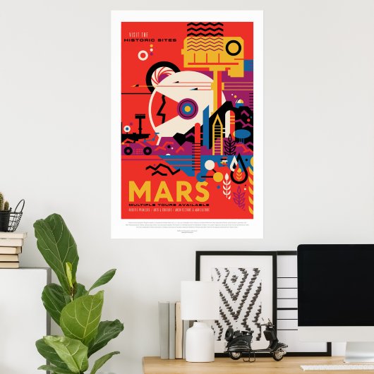 Mars Historische Sehenswürdigkeiten anzeigen Weltr Poster (Heimbüro)