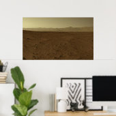 Mars Horizon über Neugier Rover Poster (Heimbüro)