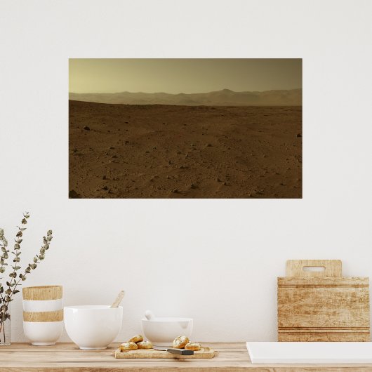 Mars Horizon über Neugier Rover Poster (Küche)
