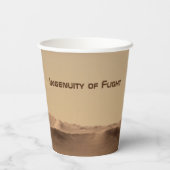 Mars Hubschrauberflug Pappbecher (Rückseite)