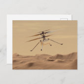 Mars Hubschrauberflug Postkarte (Vorne/Hinten)