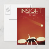 Mars im Weltraum Kunst Postkarte (Vorne/Hinten)