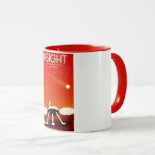 Mars im Weltraum Kunst Tasse (VorderseiteRechts)