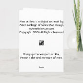 Mars in der Erholung Karte (Rückseite)