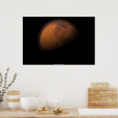 Mars in Teilschatten Poster (Küche)