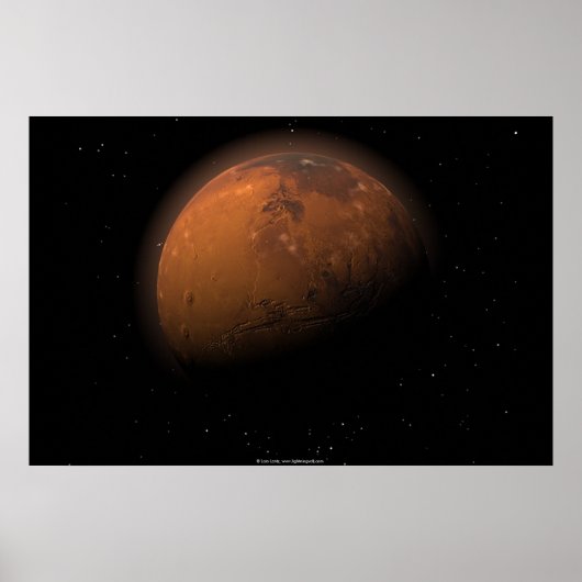 Mars in Teilschatten Poster (Vorne)