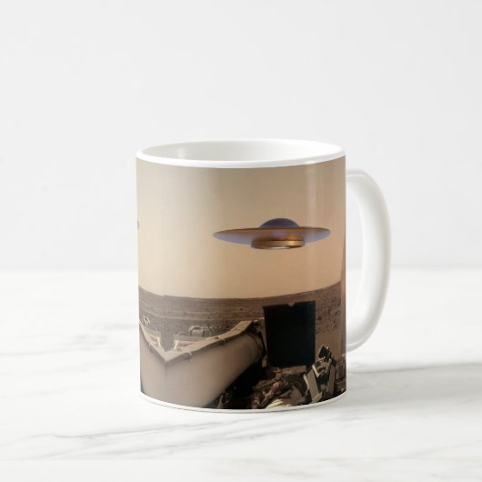 Mars InSight Alien UFO Saucer Begegnung Kaffeetasse (VorderseiteRechts)