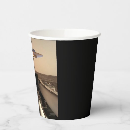 Mars InSight Alien UFO Saucer Begegnung Pappbecher (Links)