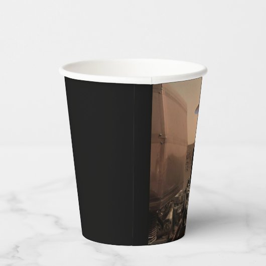 Mars InSight Alien UFO Saucer Begegnung Pappbecher (Rechts)