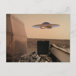 Mars InSight Alien UFO Saucer Begegnung Postkarte