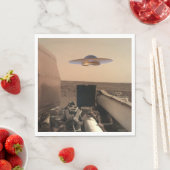 Mars InSight Alien UFO Saucer Begegnung Serviette (Beispiel)