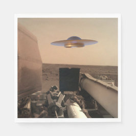 Mars InSight Alien UFO Saucer Begegnung Serviette