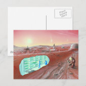 Mars-Kolonie Postkarte (Vorne/Hinten)
