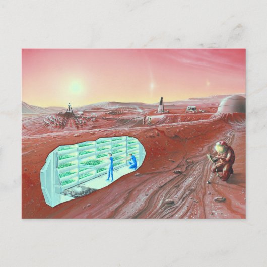 Mars-Kolonie Postkarte (Vorderseite)