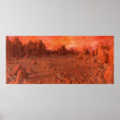 Mars Landschaft Poster (Vorne)