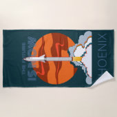 Mars Landungsrakete Strandtuch (Vorderseite)