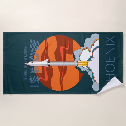 Mars Landungsrakete Strandtuch (Vorderseite)