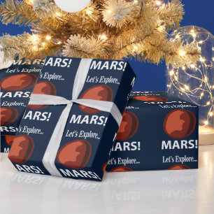 Mars Lass uns den Mars erkunden Geschenkpapier