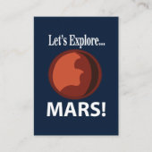 Mars Lass uns den Mars erkunden Visitenkarte (Vorderseite)