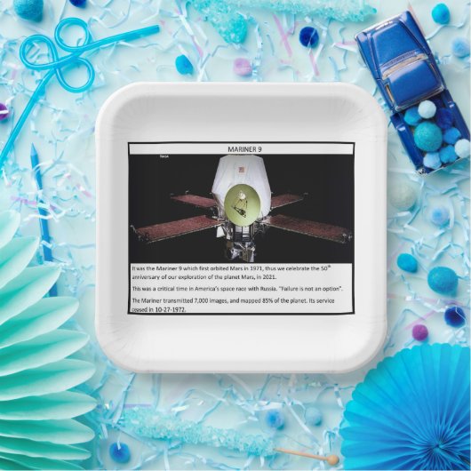 Mars Mariner 9 Pappteller (Party)