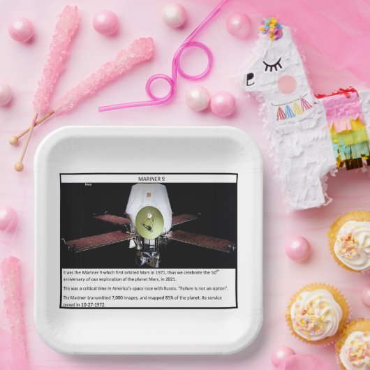 Mars Mariner 9 Pappteller (Party)