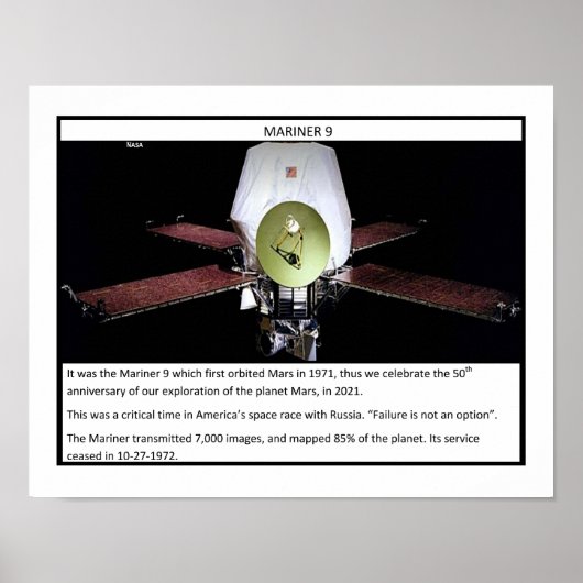 Mars Mariner 9 Poster (Vorne)