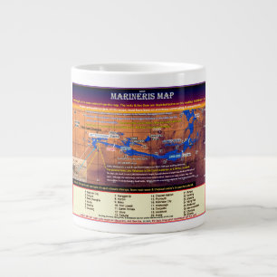 Mars Marineris Karte Jumbo-Tasse