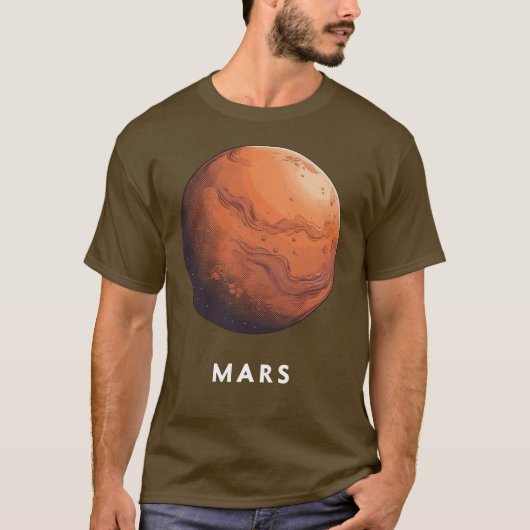Mars / Mars - T - Shirt "Classic Planet T-Shirt" (Vorderseite)