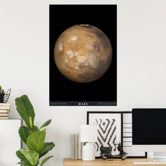 Mars mit Cloud Cover Poster (Heimbüro)