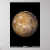 Mars mit Cloud Cover Poster (Vorne)