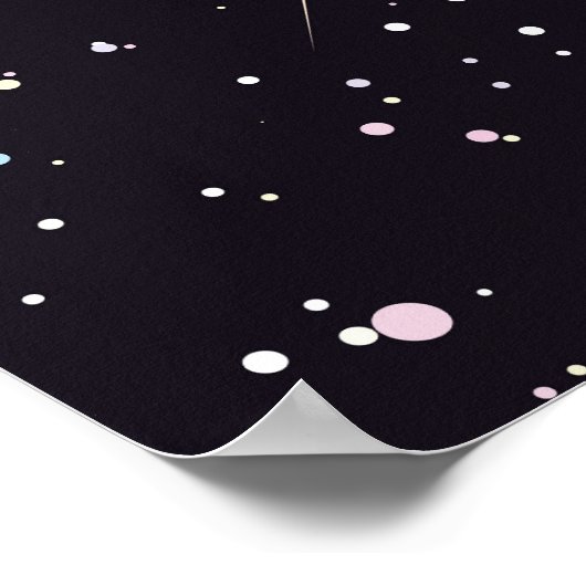 Mars mit Vintagem Flugplakat Poster (Ecke)