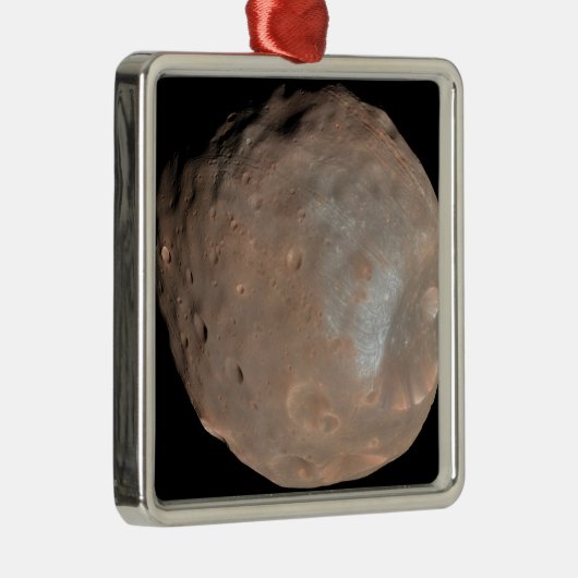 Mars-Mond Phobos Silbernes Ornament (Rechts)