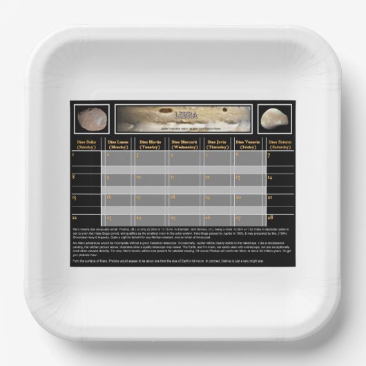 Mars Monde Pappteller (Vorderseite)