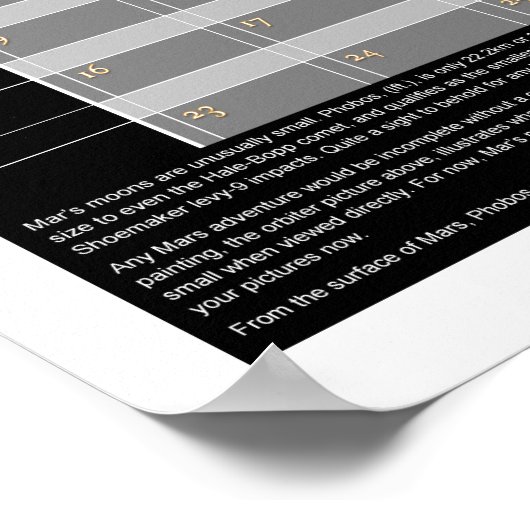 Mars Monde Poster (Ecke)