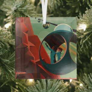 Mars Mt. Olympus Mons Vulkan Roter Planet Ornament Aus Glas
