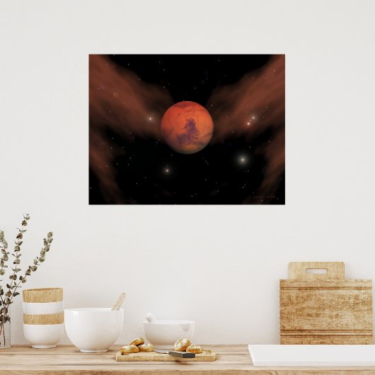 Mars-Narben Poster (Küche)