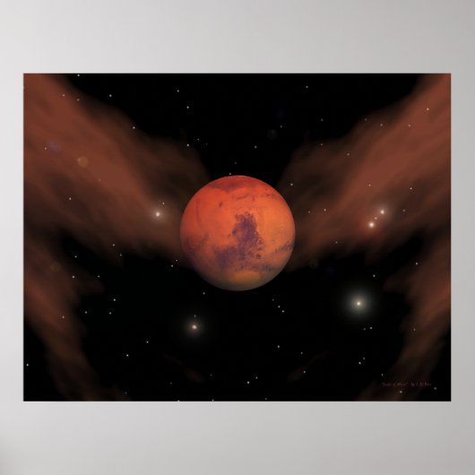 Mars-Narben Poster (Vorne)