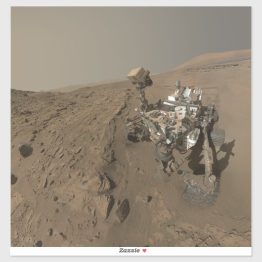 Mars Neugier Roter Marsch Landschaft Aufkleber (Blatt)